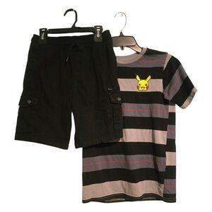 Pokemon Black and Gray Kids Matching Set